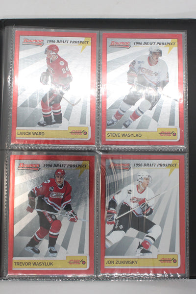 1995-96 Bowman Draft Prospects Hockey Set with Blenheim's Chris Allen - Set of 40 Cards