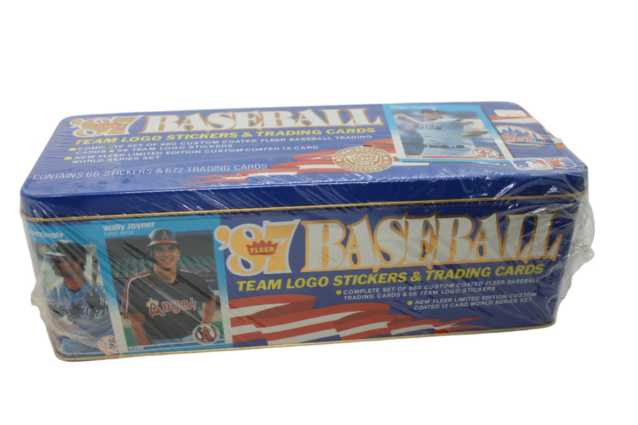 1987 Fleer Glossy Baseball Set and Update Factory Tin Set Sealed