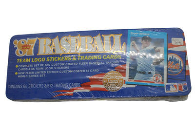 1987 Fleer Glossy Baseball Set and Update Factory Tin Set Sealed