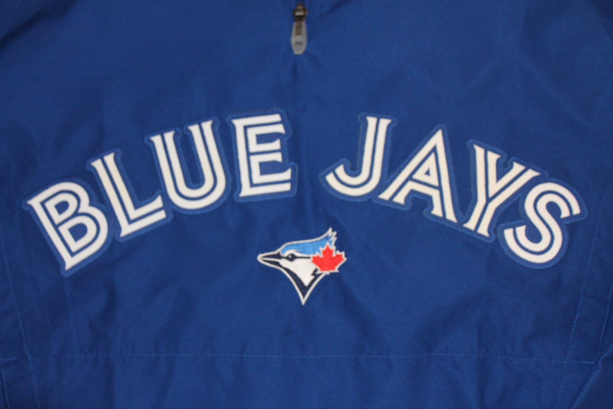 MLB Toronto Blue Jays Men's Coolbase Training Jacket - Majestic Authentic - Grey Inserts - Small