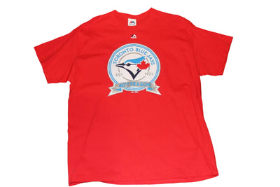 MLB - Men's Majestic Toronto Blue Jays 40th Season T-Shirt - Red