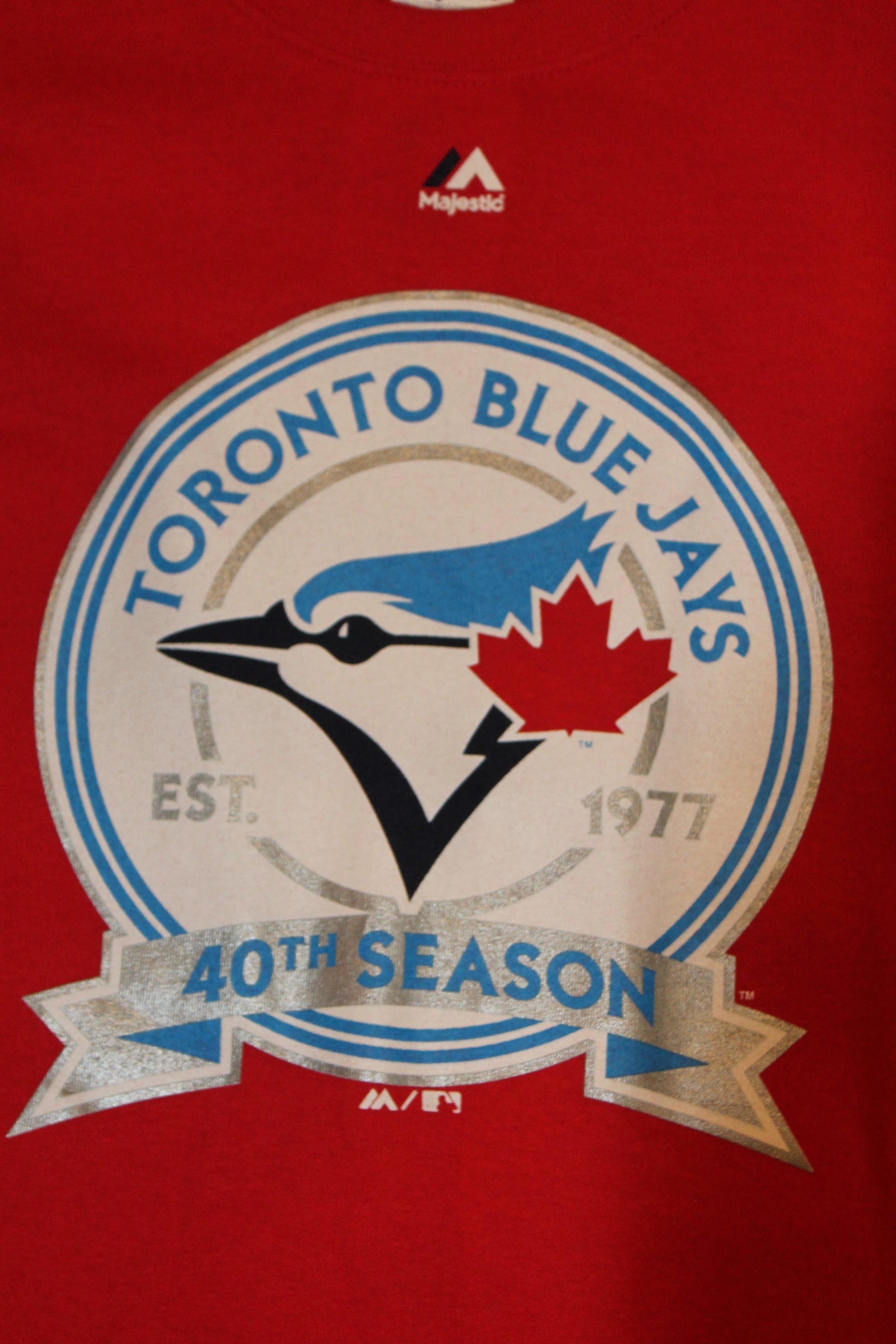 MLB - Men's Majestic Toronto Blue Jays 40th Season T-Shirt - Red