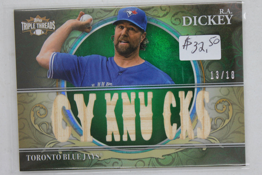 R.A. Dickey 2013 Topps Triple Threads - Bat Card #13/18