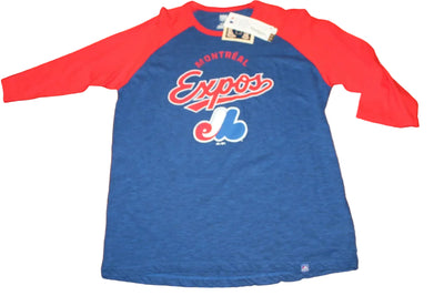MLB Montreal Expos Men's Majestic 3/4 Sleeve Tee - XLarge
