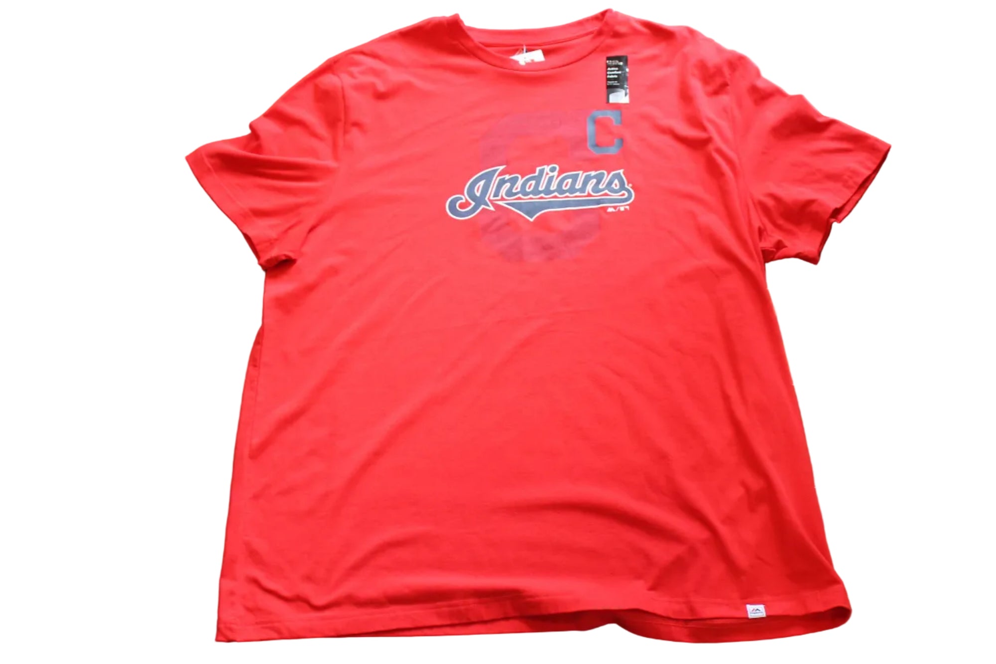 MLB Cleveland Indians Majestic Men's Double Logo Tee - XXXLarge