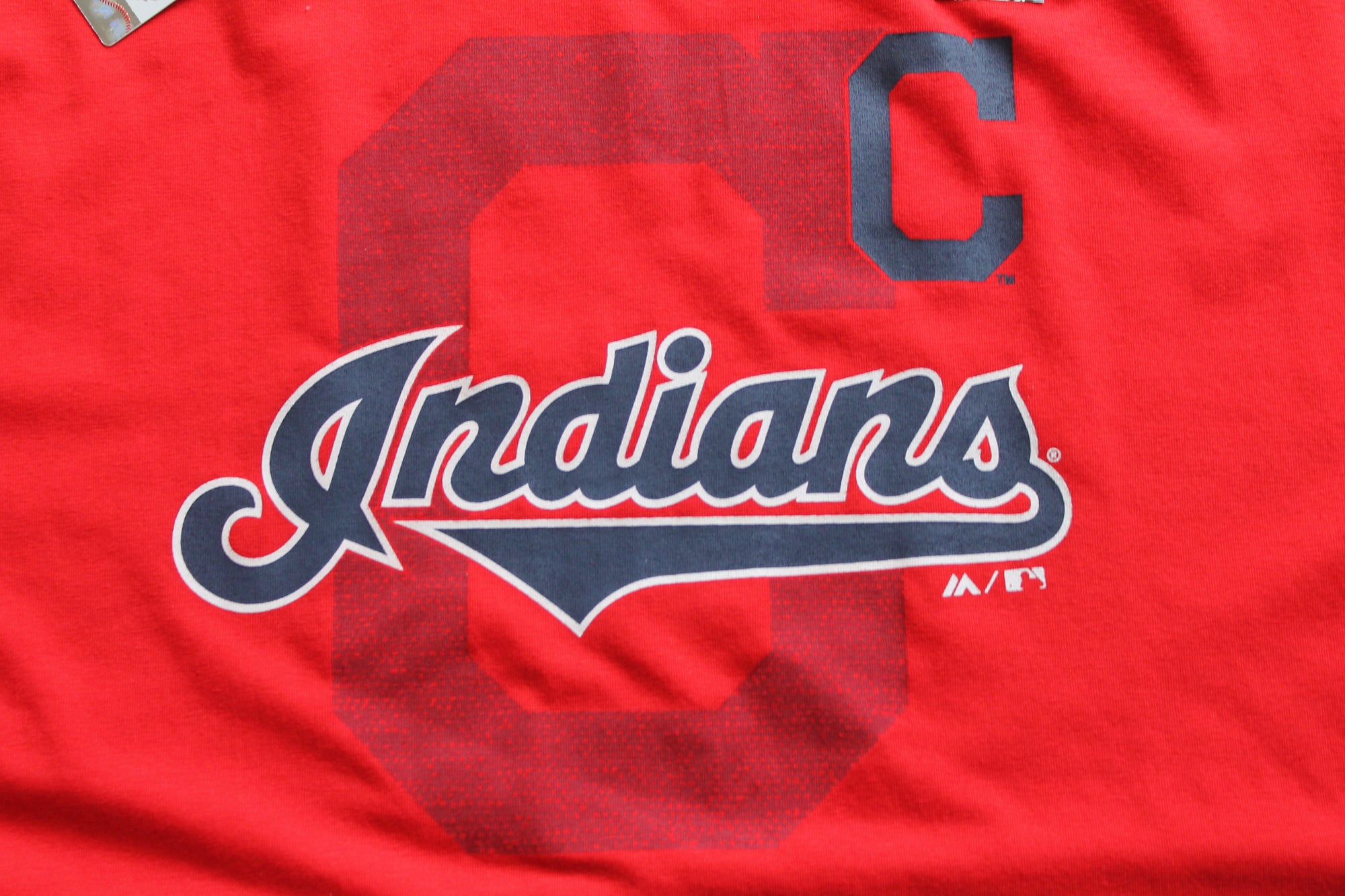 MLB Cleveland Indians Majestic Men's Double Logo Tee - XXXLarge