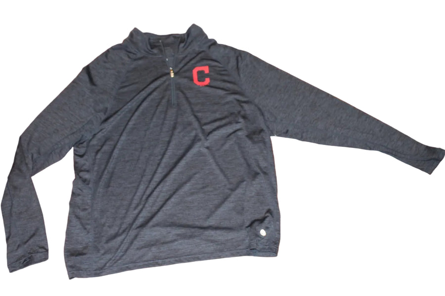 MLB Cleveland Indians '47 Brand Men's Long Sleeve 1/4 Zip - XXLarge