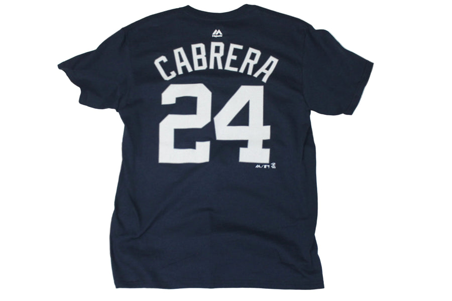 MLB - Men's Majestic Detroit Tigers Cabrera #24 Name & Number T-Shirt - Medium