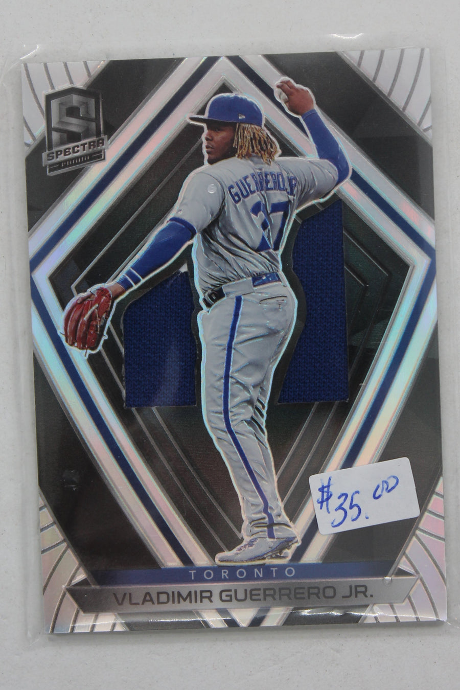 Vladimir Guerrero Jr. 2020 Panini Chronicles - Spectra - Silhouettes #59 Jersey Card