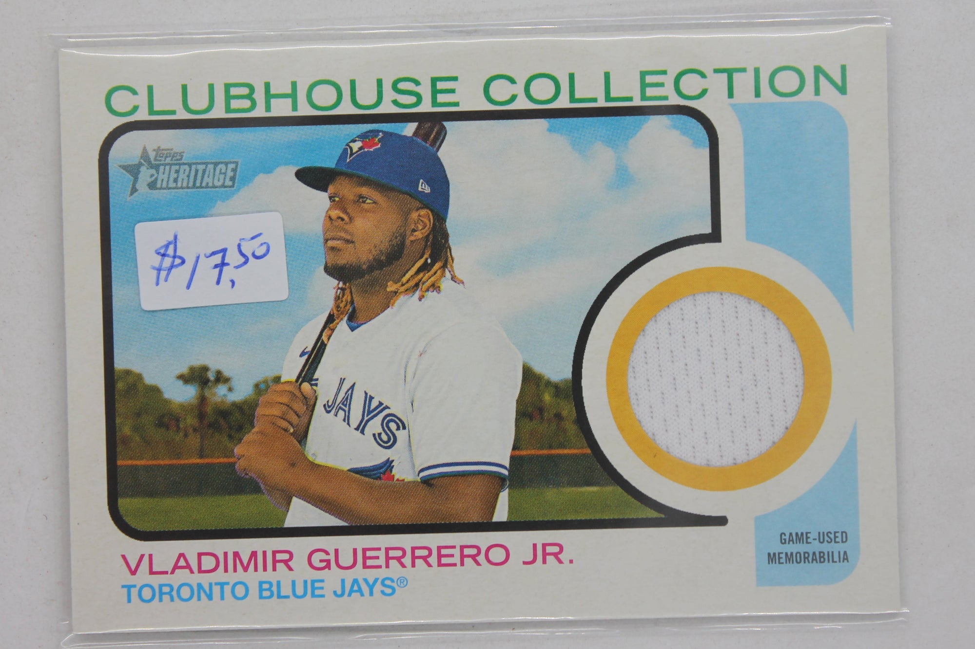 Vladimir Guerrero Jr. 2022 Topps Heritage - Clubhouse Collection Relics Jersey Card
