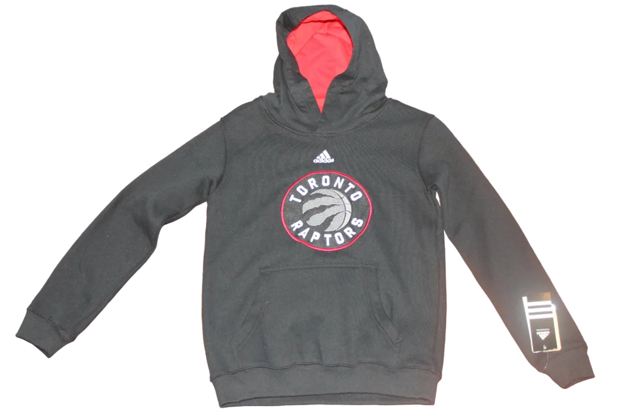 NBA Toronto Raptors Adidas Youth Fleece Hoodie - Stitched - Black