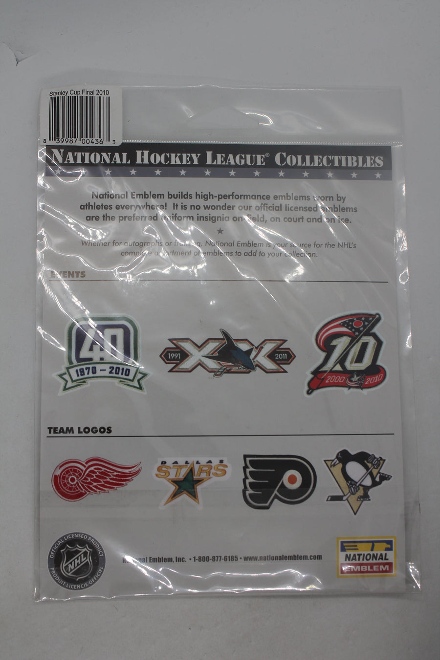 NHL 2010 NHL Stanley Cup Final Authentic Collectible Emblem