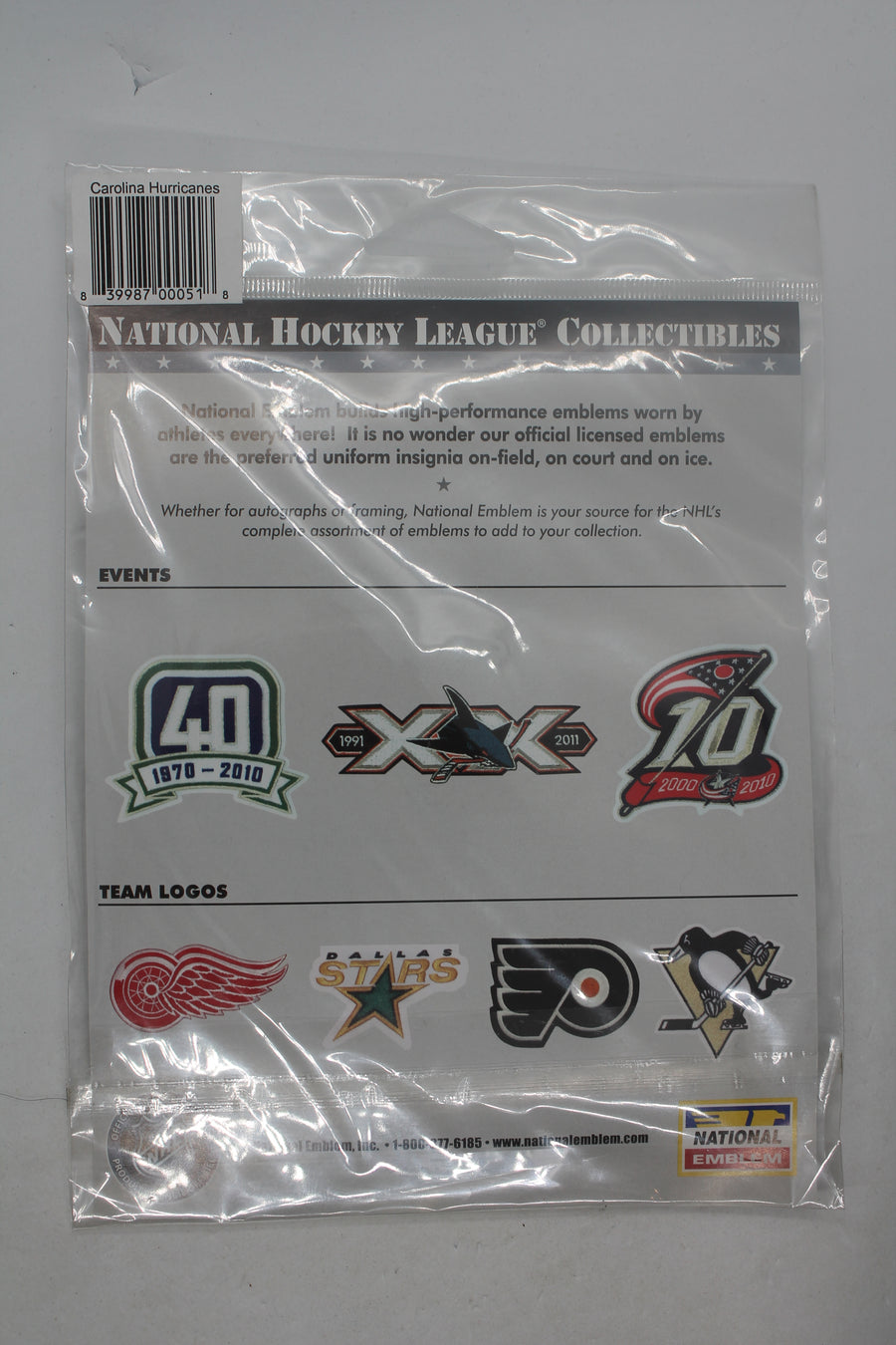 NHL Carolina Hurricanes Authentic Collectible Emblem
