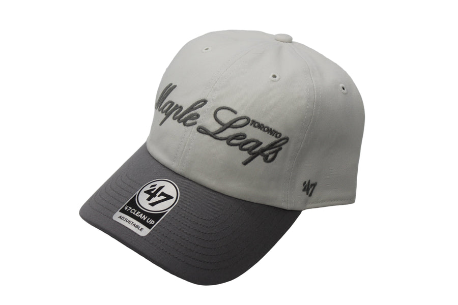 NHL Toronto Maple Leafs '47 Brand "Foundation" Clean Up Adjustable Hat (cream/wolf grey)