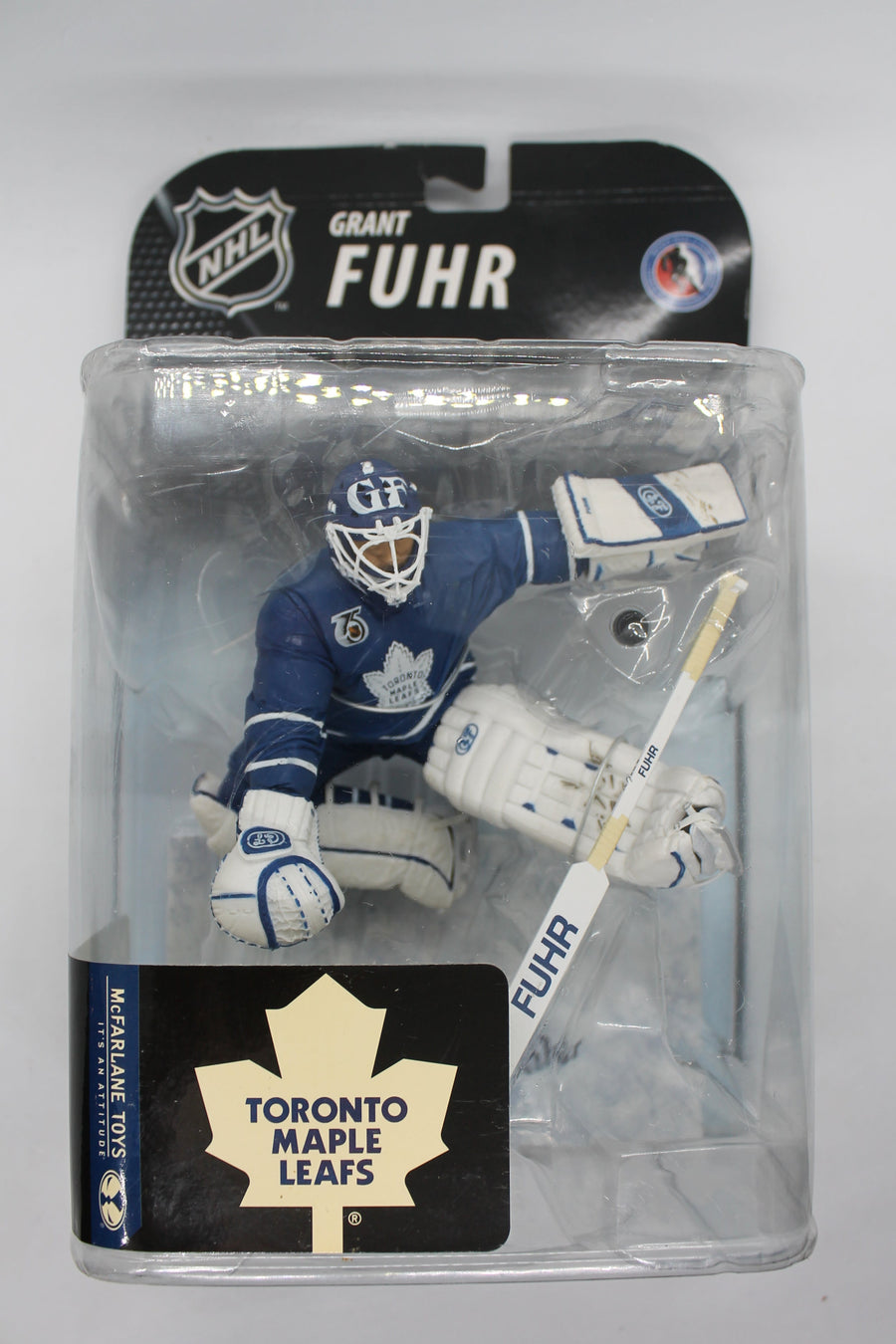McFarlane Grant Fuhr NHL 19 6" Action Figure - Toronto Maple Leaf - Some damage to packaging