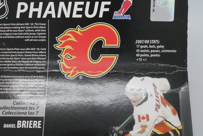 Dion Phaneuf NHL Series 20 McFarlane Figure - Calgary Flames - crease in cardboard