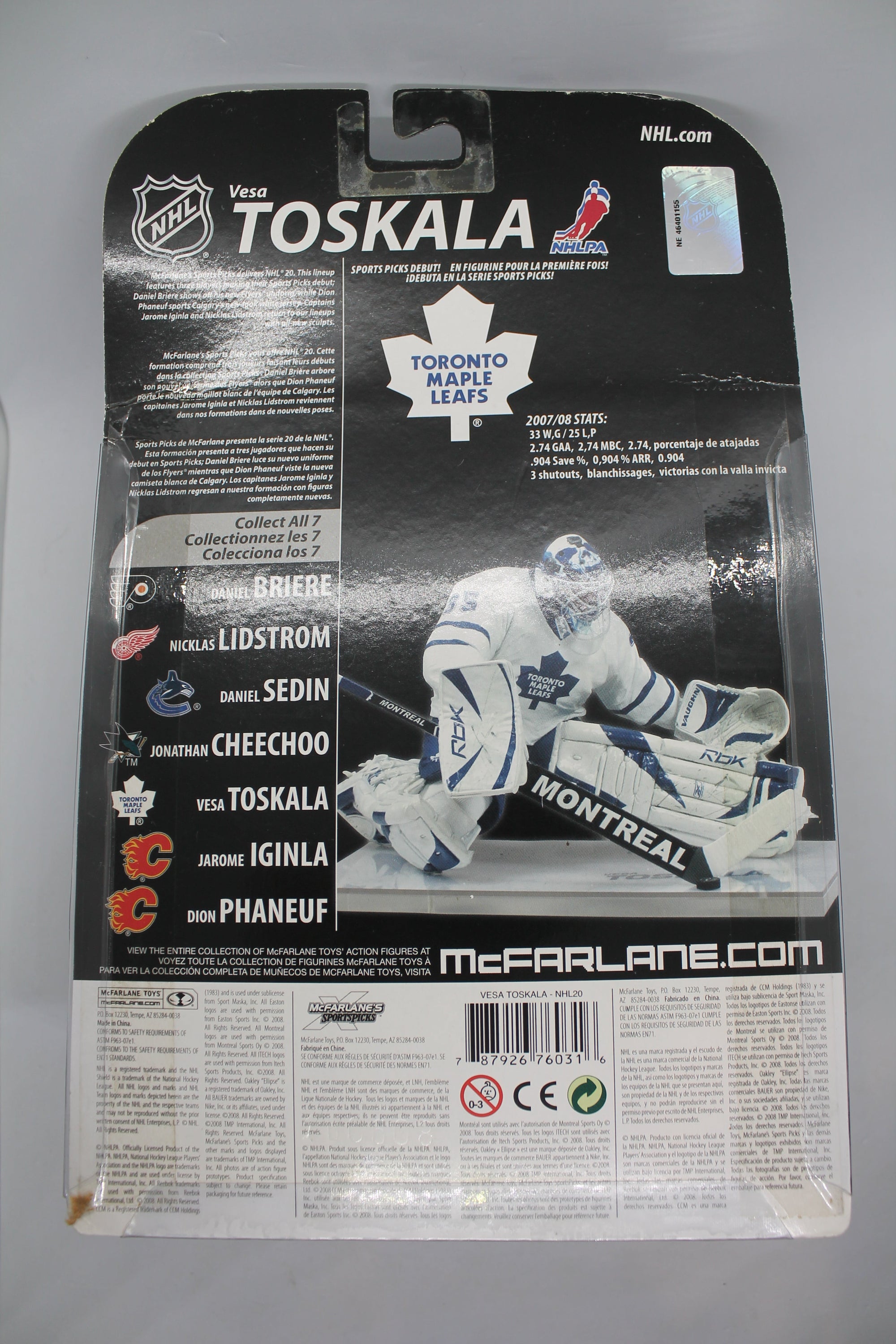 VESA TOSKALA MCFARLANE - NHL 20 - TORONTO MAPLE LEAFS - White JERSEY