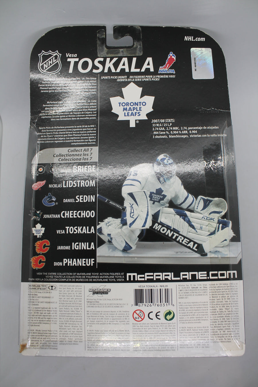 VESA TOSKALA MCFARLANE - NHL 20 - TORONTO MAPLE LEAFS - White JERSEY