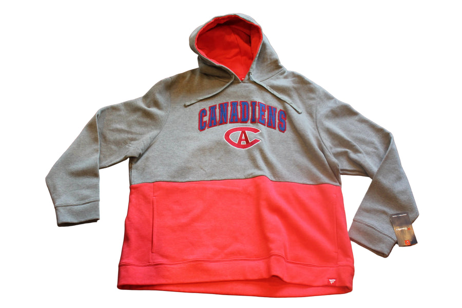 NHL Montreal Canadiens Men's Fanatics Stitched Hoodie (Grey) - 3XLarge