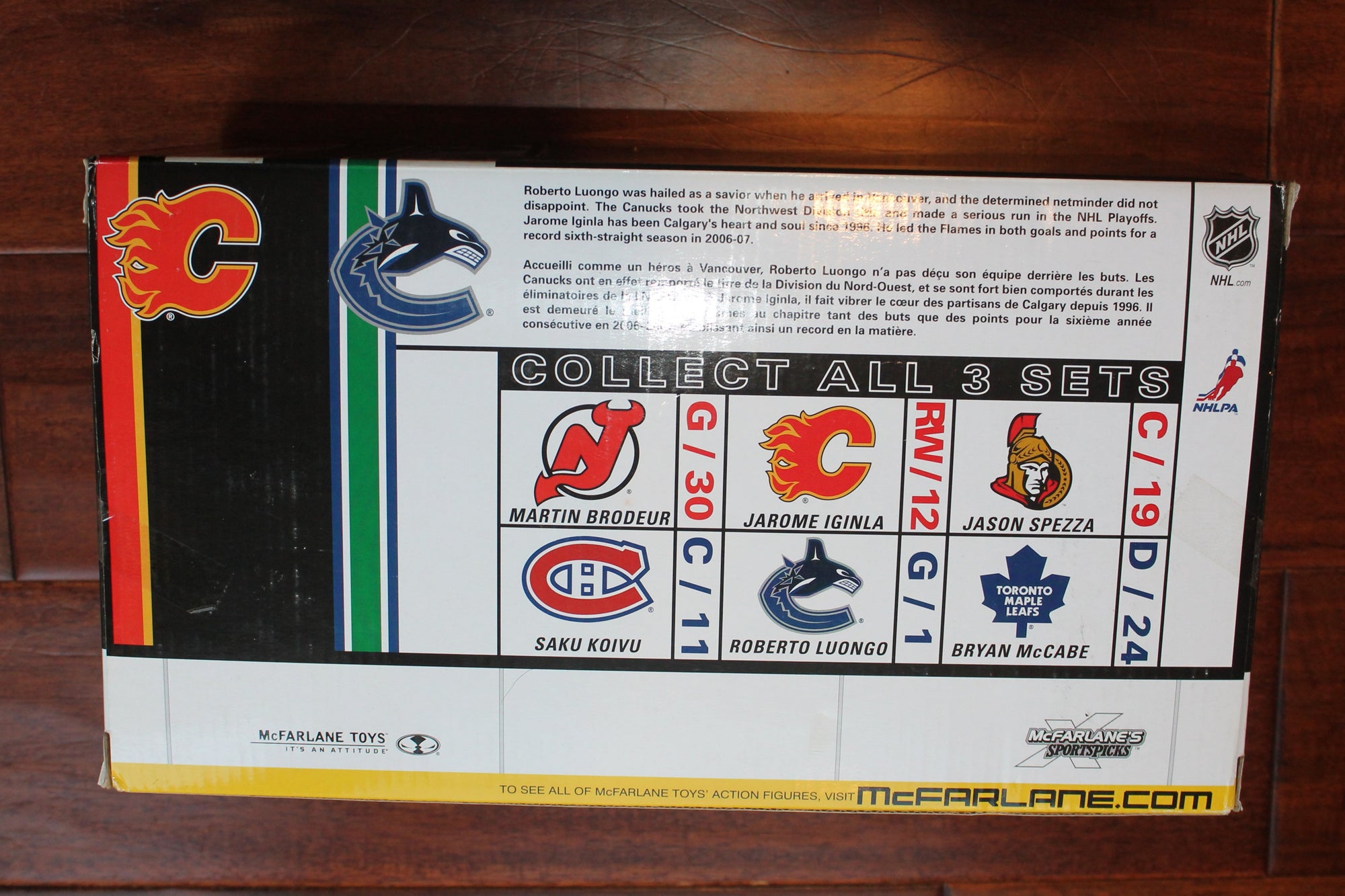 Jarome Iginla & Roberto Luongo Mcfarlane - NHL SportsPicks - 2 Pack - 2007