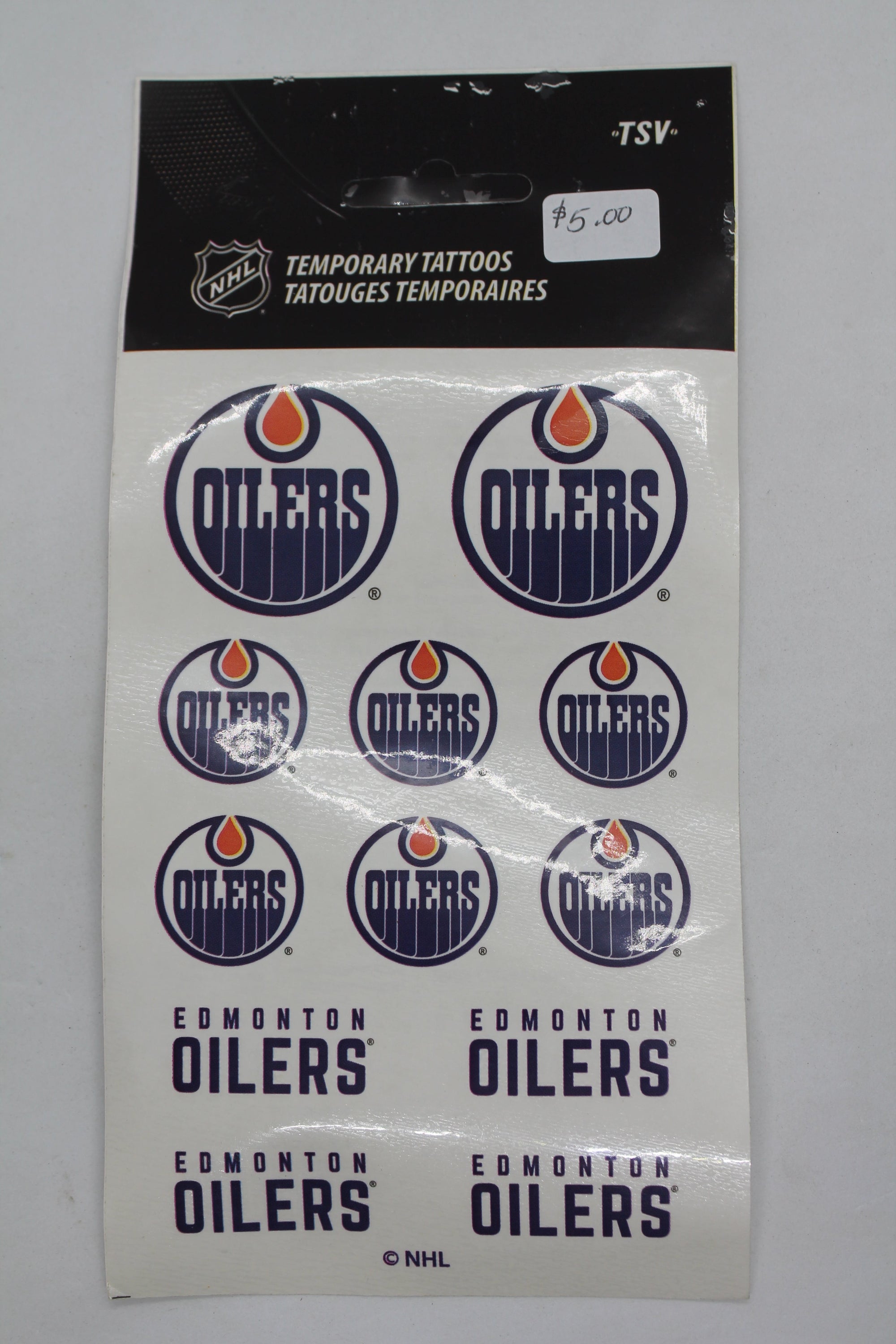 NHL Edmonton Oilers Temporary Tattoos