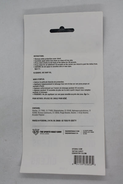 NHL Edmonton Oilers Temporary Tattoos