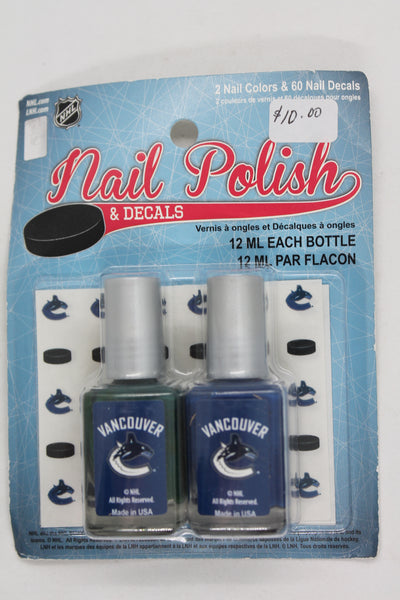NHL Vancouver Canucks Nail Polish & Decals