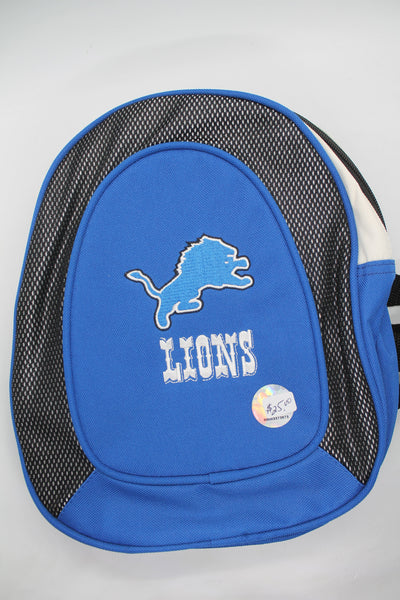 NFL Detroit Lions Mini Backpack - Black, Blue & White