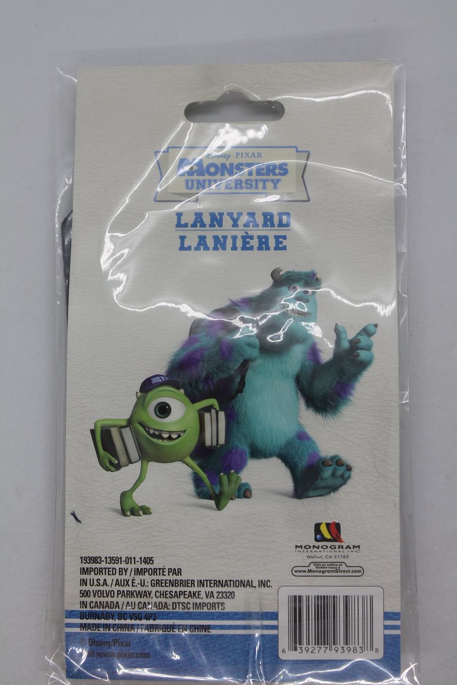 Disney - Monsters University Lanyard - M U