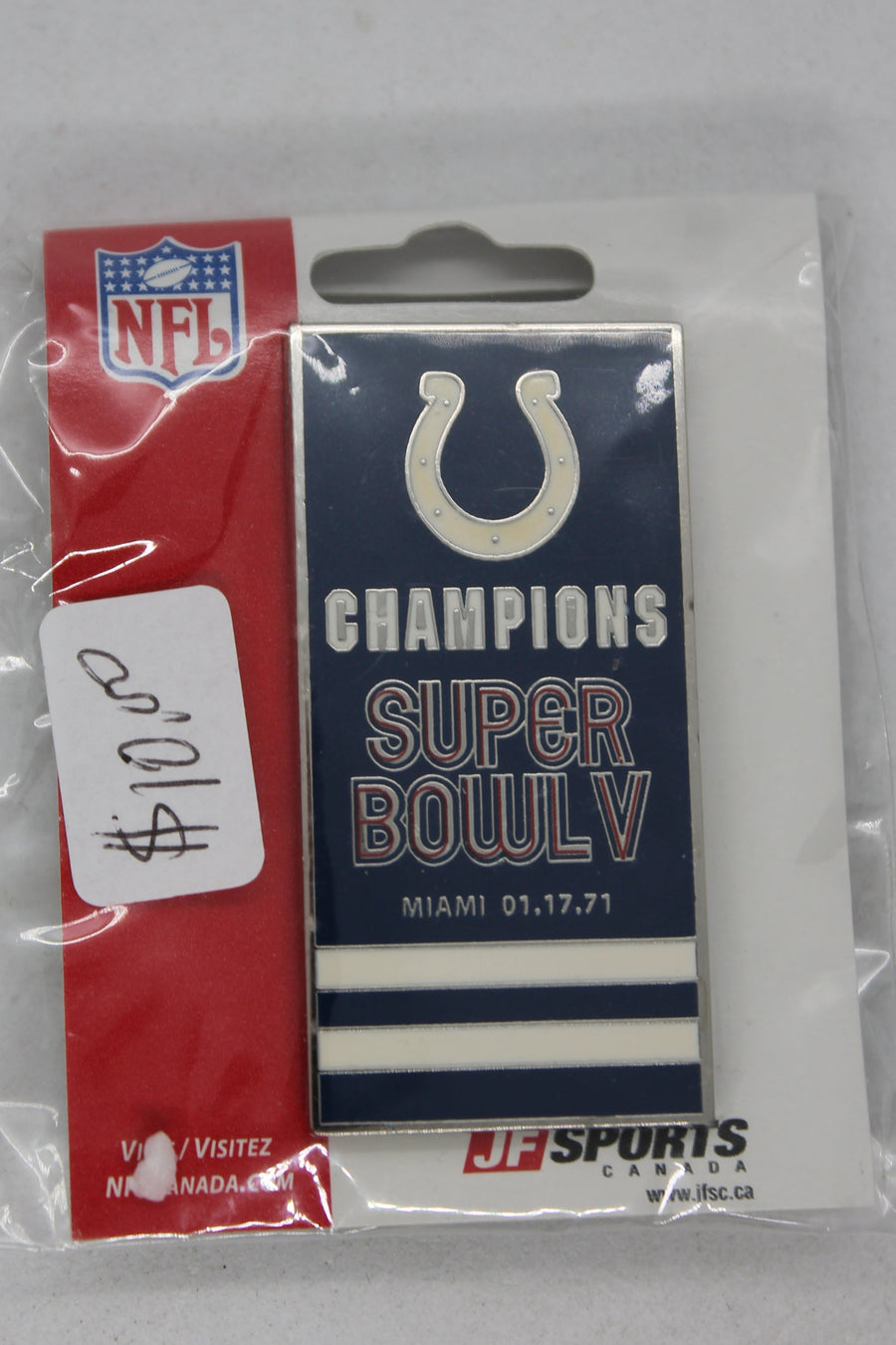 NFL Baltimore Colts Super Bowl V Champions Pin - Miami 1971