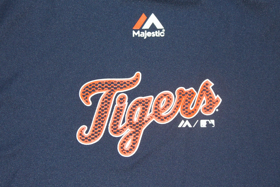 MLB Detroit Tigers Men's Majestic CoolBase Tank (Blue)
