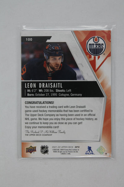 2021-22 UD SPX Leon Draisaitl Jersey Card #100