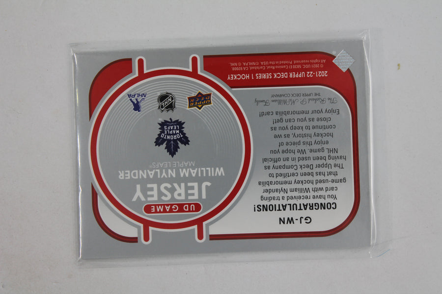 William Nylander 2021-22 Upper Deck Game Jersey Card - White
