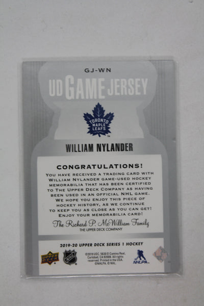 William Nylander 2019-20 Upper Deck Game Jersey Card - White