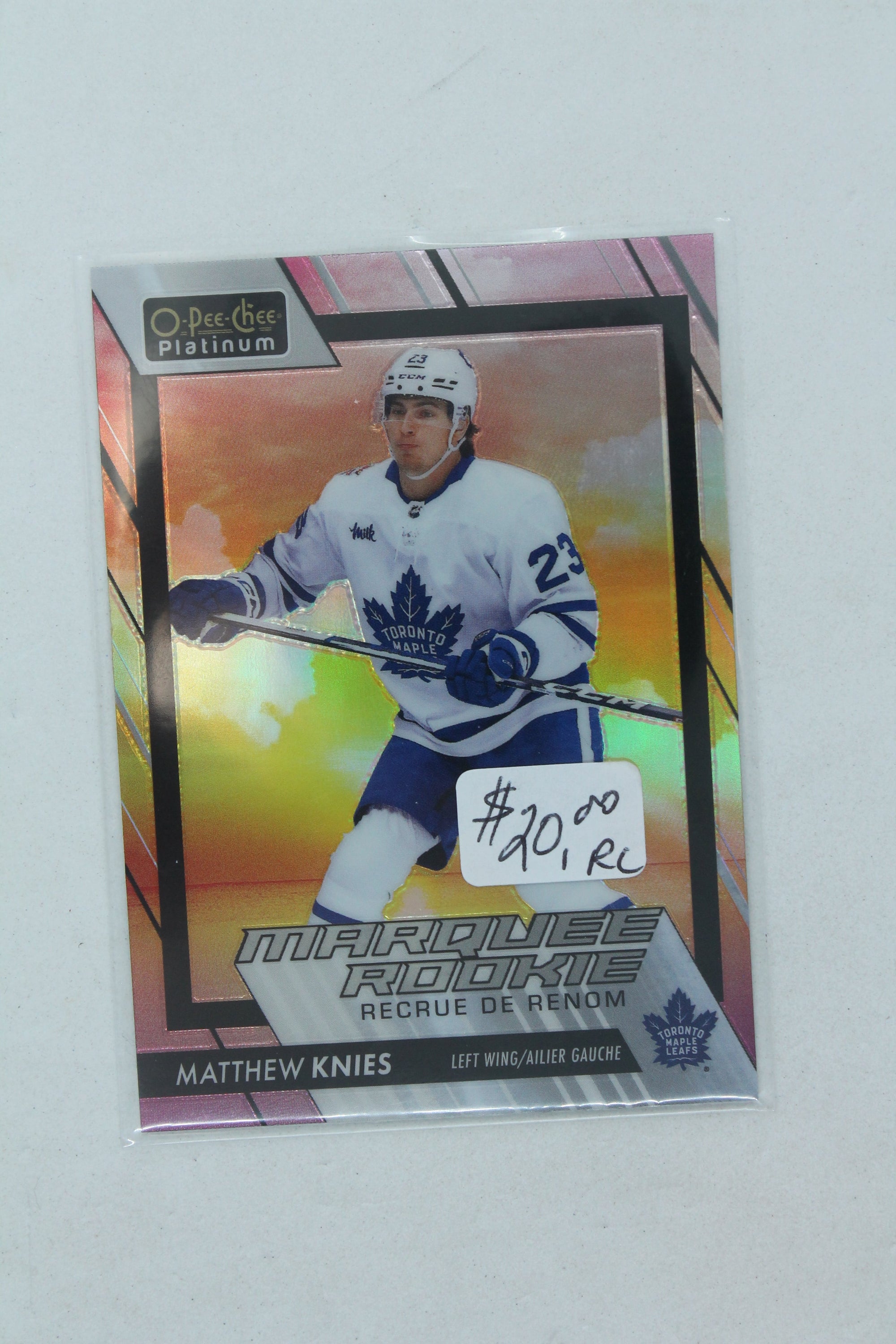 Matthew Knies 2023-24 O-Pee-Chee Platinum Sunset Marquee Rookies Rookie Card