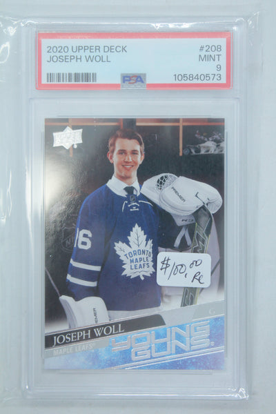 Joseph Woll 2020-21 Upper Deck Young Guns Rookie Card - PSA Mint 9