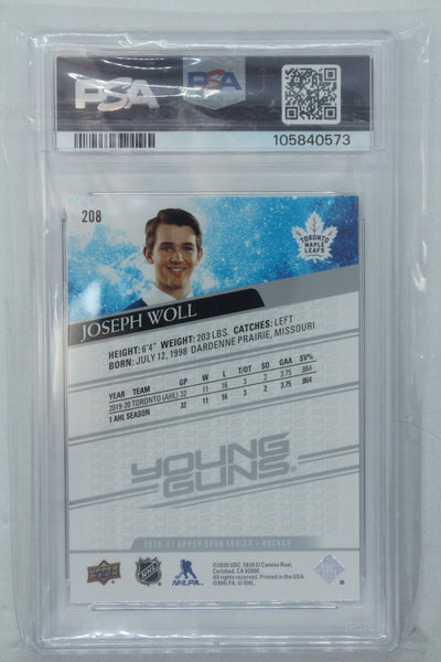 Joseph Woll 2020-21 Upper Deck Young Guns Rookie Card - PSA Mint 9