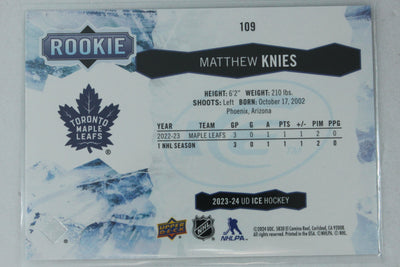 Matthew Knies 2023-24 Upper Deck Ice Green - Rookies Rookie Card