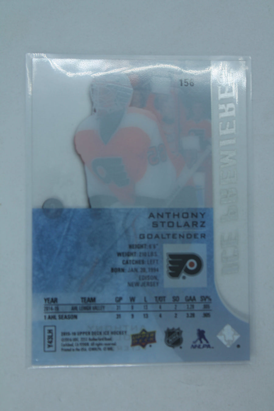 Anthony Stolarz 2015-16 Upper Deck Ice - Ice Premieres - Rookie Card  #0790/1,499