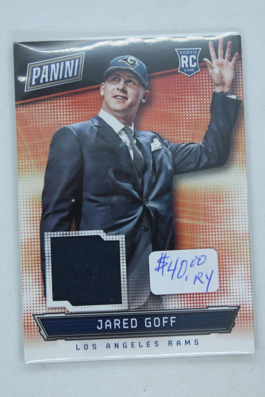 Jared Goff 2016 Panini National Convention - Rookie Relics #1 - Rookie Year Card