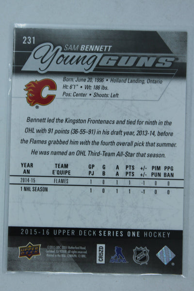 Sam Bennett 2015-16 Upper Deck Young Guns Rookie Card