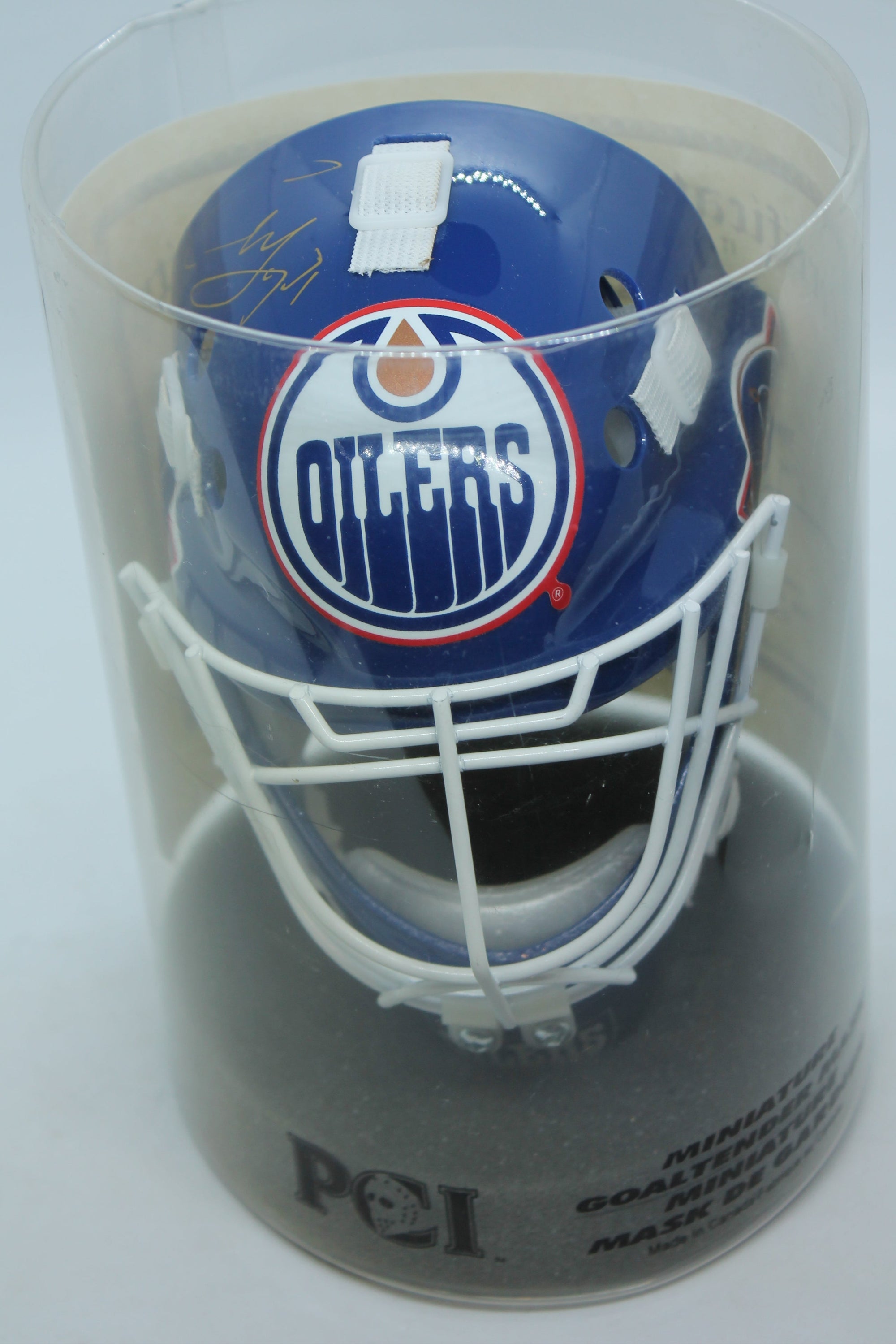 NHL Edmonton Oilers Franklin Mini Mask - Signed by Curtis Joseph