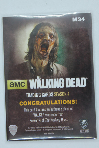 Walker 2016 Cryptozoic The Walking Dead Season 4 - Memorabilia Cards #M34