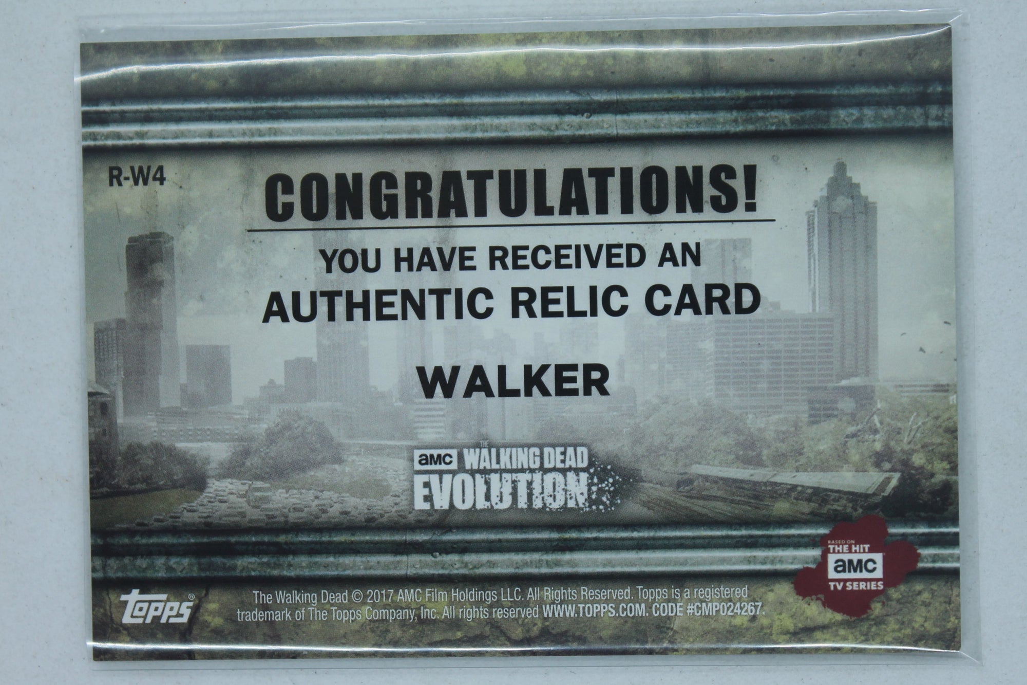 Walker 2017 Topps The Walking Dead Evolution - Relic Cards #R-W4