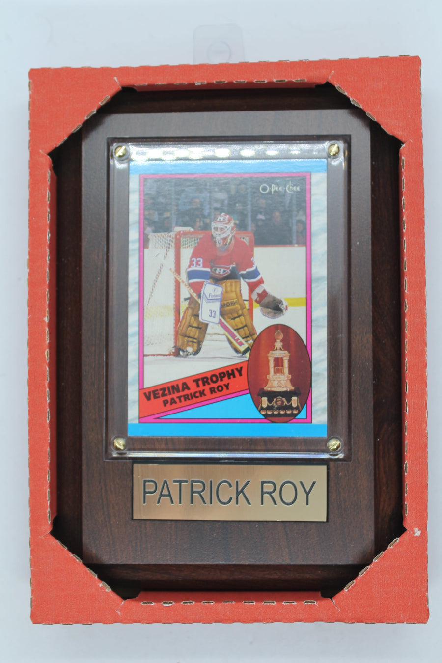 NHL Montreal Canadiens Patrick Roy Plaque with Card