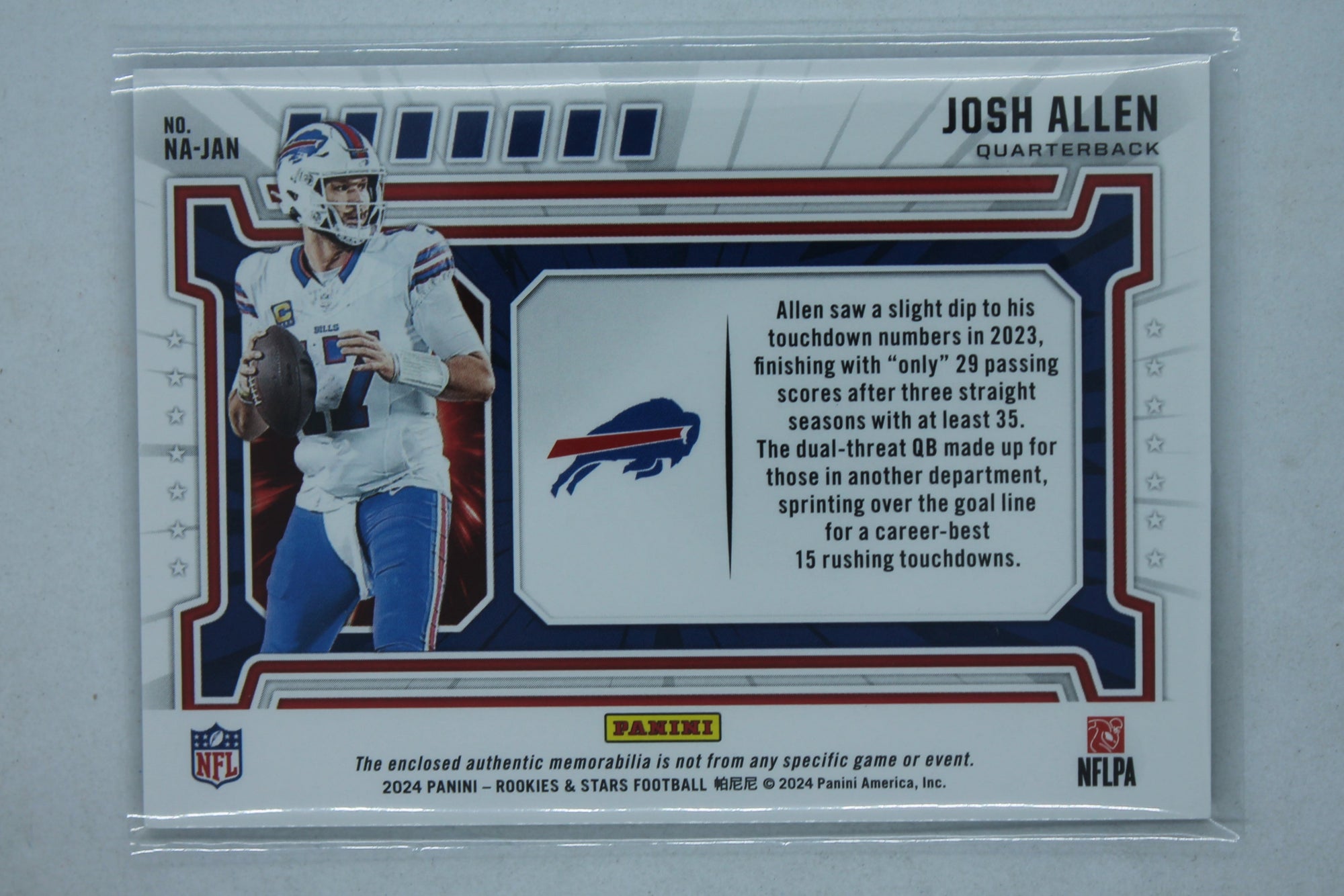 Josh Allen 2024 Panini Rookies & Stars - NFL Authentic #NA-JAN 2  #039/399