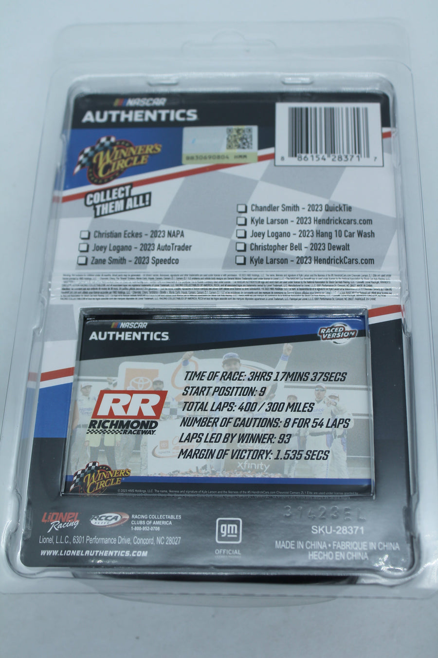 2023 Wave Race Winner 05 Kyle Larson 1/64 Diecast - Winners Circle - Richmond Win