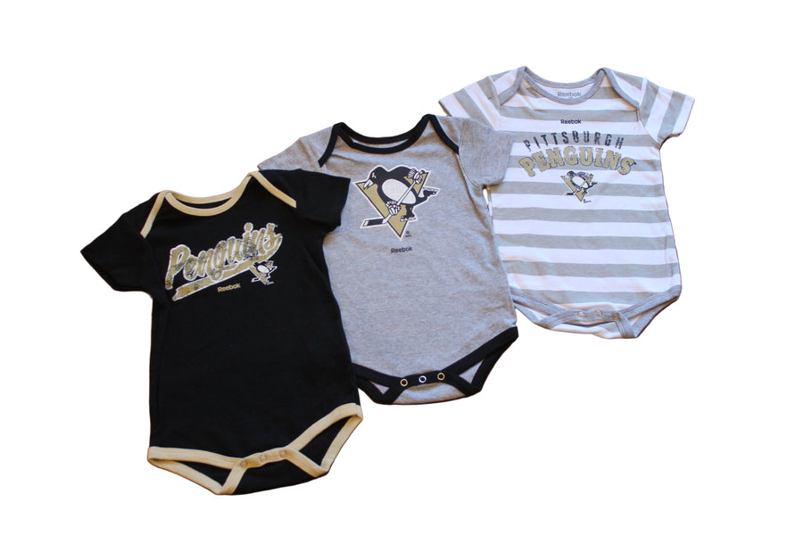 NHL Pittsburgh Penguins 3 piece Infant Bodysuit Set