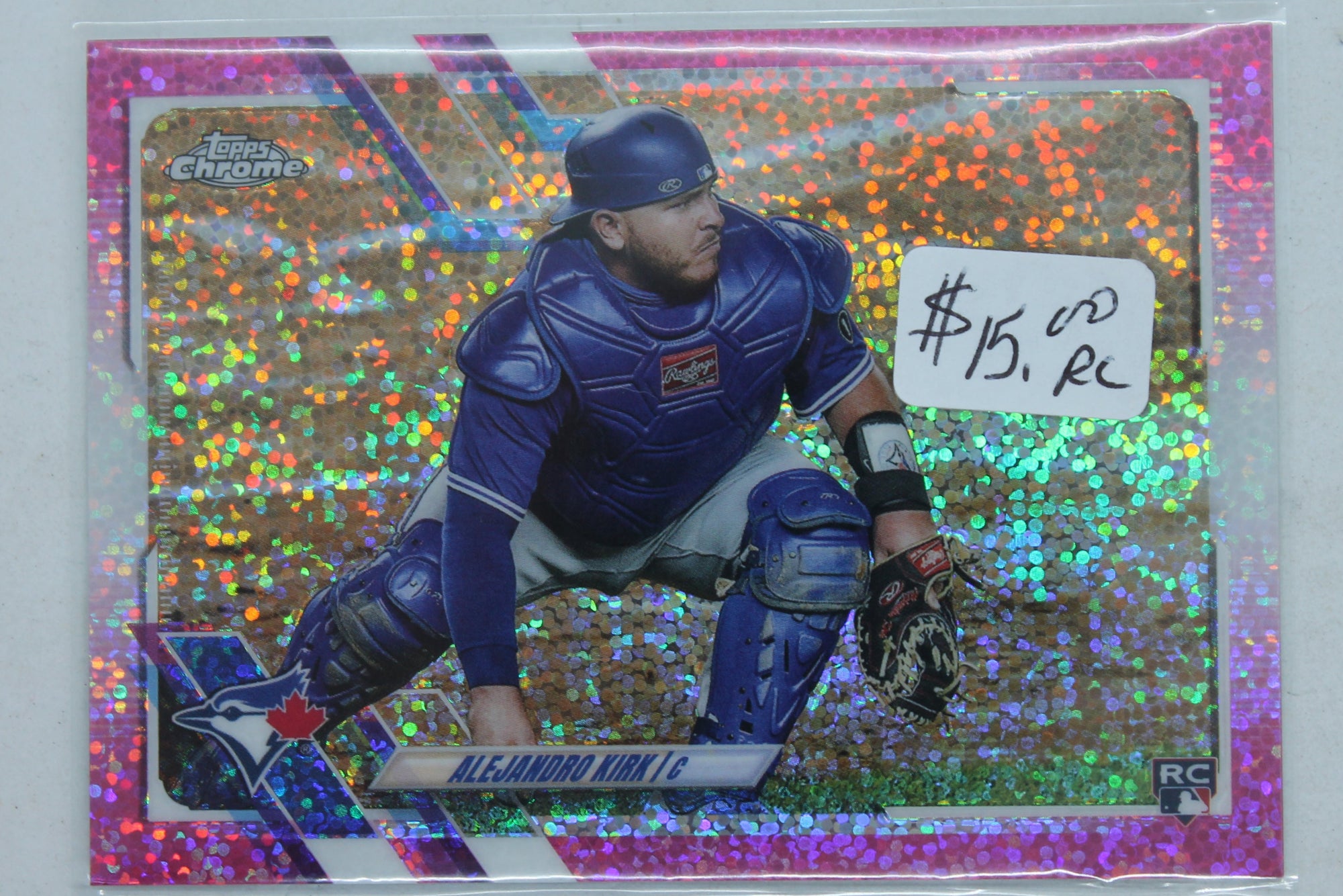 Alejandro Kirk 2021 Topps Chrome Magenta Speckle Refractor Rookie Card #311/350