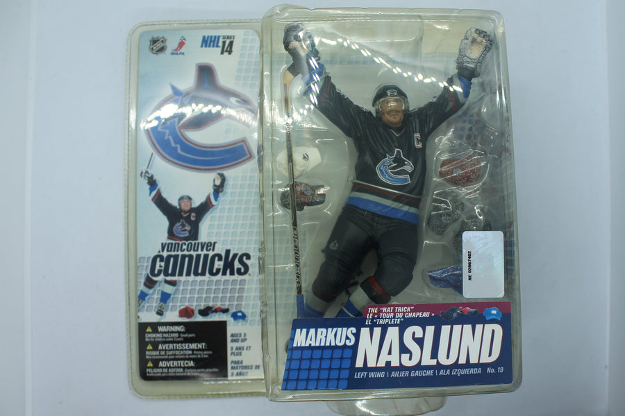 Markus Naslund McFarlane NHL Series 14 Vancouver Canucks Figure - Yellowed Clamshell